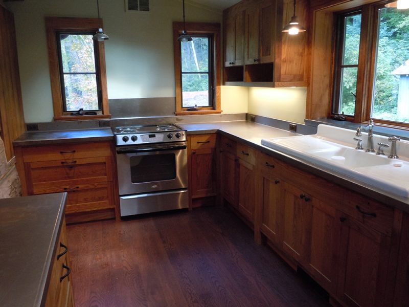 reclaimed wormy chestnut cabinets