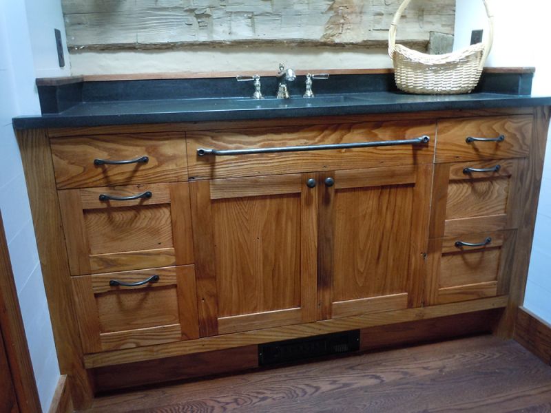 reclaimed wormy chestnut cabinets